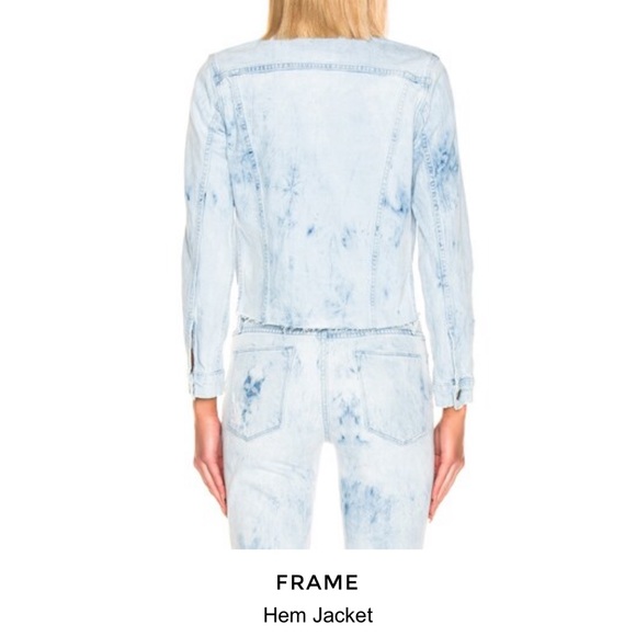 NWT Frame Hem Denim Jacket in Cloud - Picture 2 of 6
